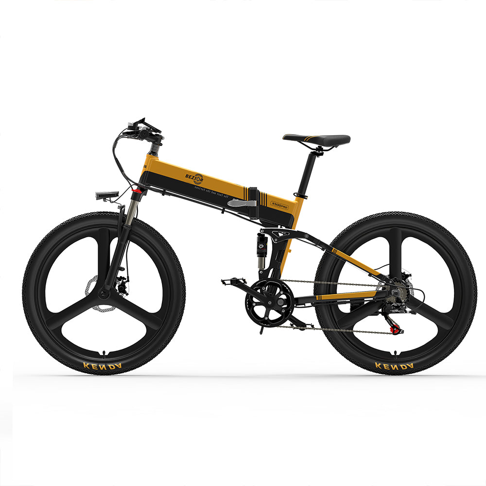 Bezior X500 Pro Integrated Tire Electric Mountain Folding Bike