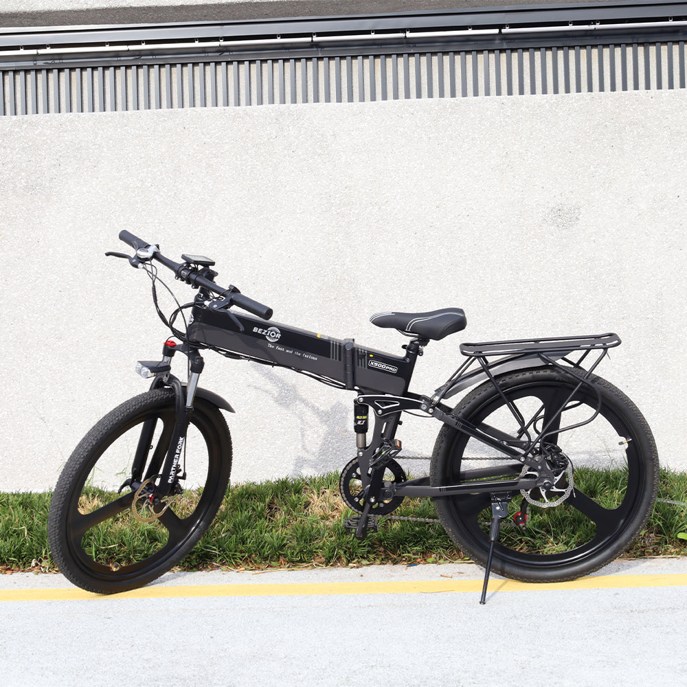 Bezior X500 Pro Integrated Tire Electric Mountain Folding Bike