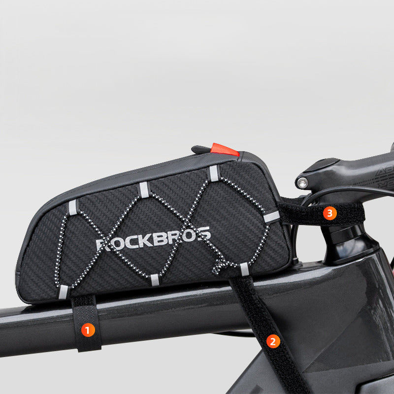 Sac de tube de cadre réfléchissant étanche pour vélo