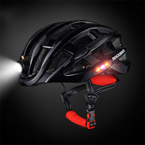 Casco de alarma de luz de advertencia de bicicleta