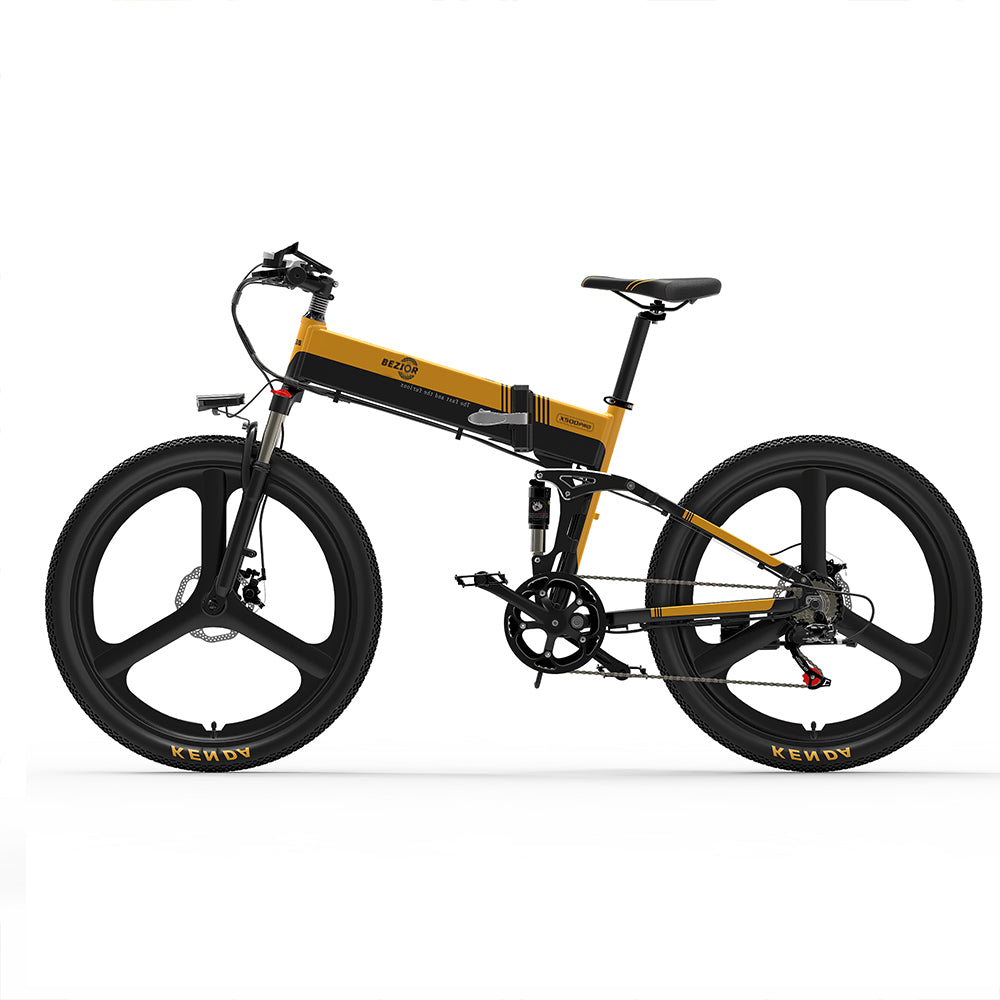 Ηλεκτρικό αναδιπλούμενο ποδήλατο βουνού ενσωματωμένο ελαστικό Bezior X500 Pro