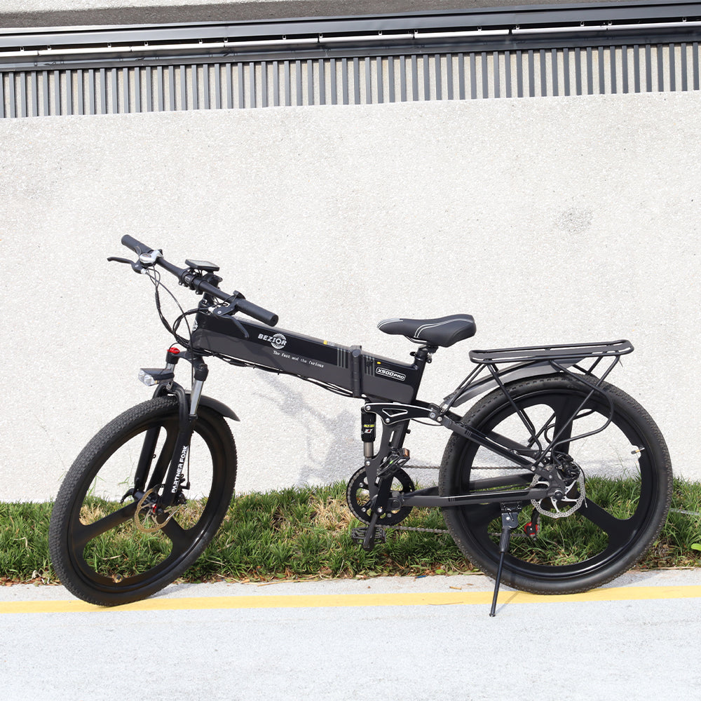 Bezior X500 Pro Integrated Tire Bicicleta eléctrica de montaña plegable