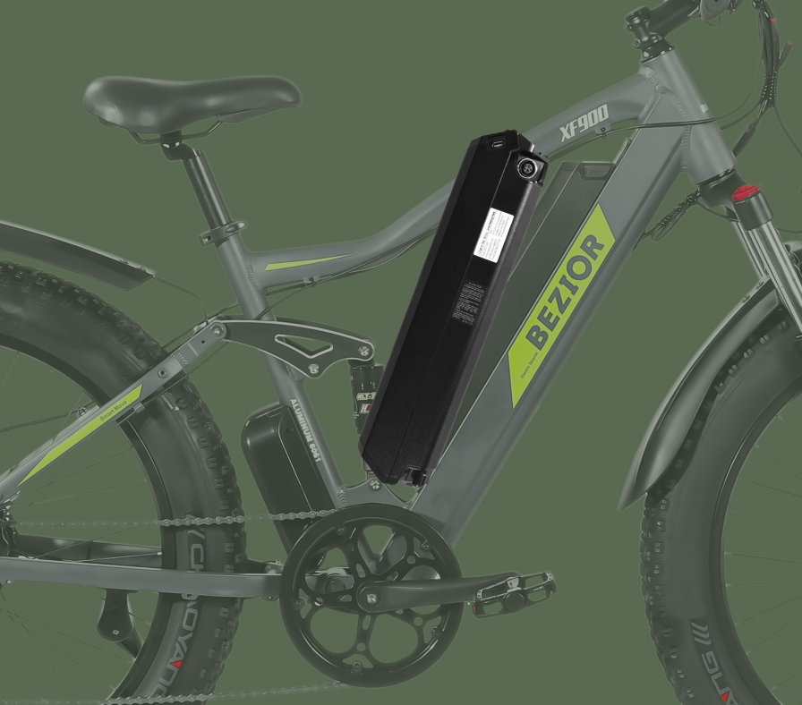 Bezior Bicycle Li-Battery étanche pour vélos électriques