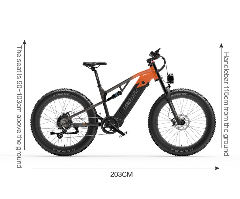 Lankeleisi RV800 PLUS 750W Bafang Fat Tire Electric Mountain Bike