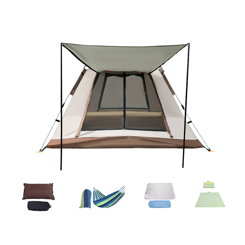 Tenda da campeggio per pesca, escursionismo, campeggio adatta per 2-4 persone