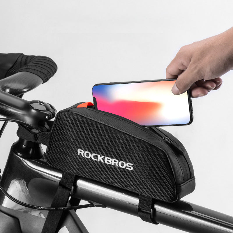Bolsa de tubo de marco reflectante impermeable para bicicleta