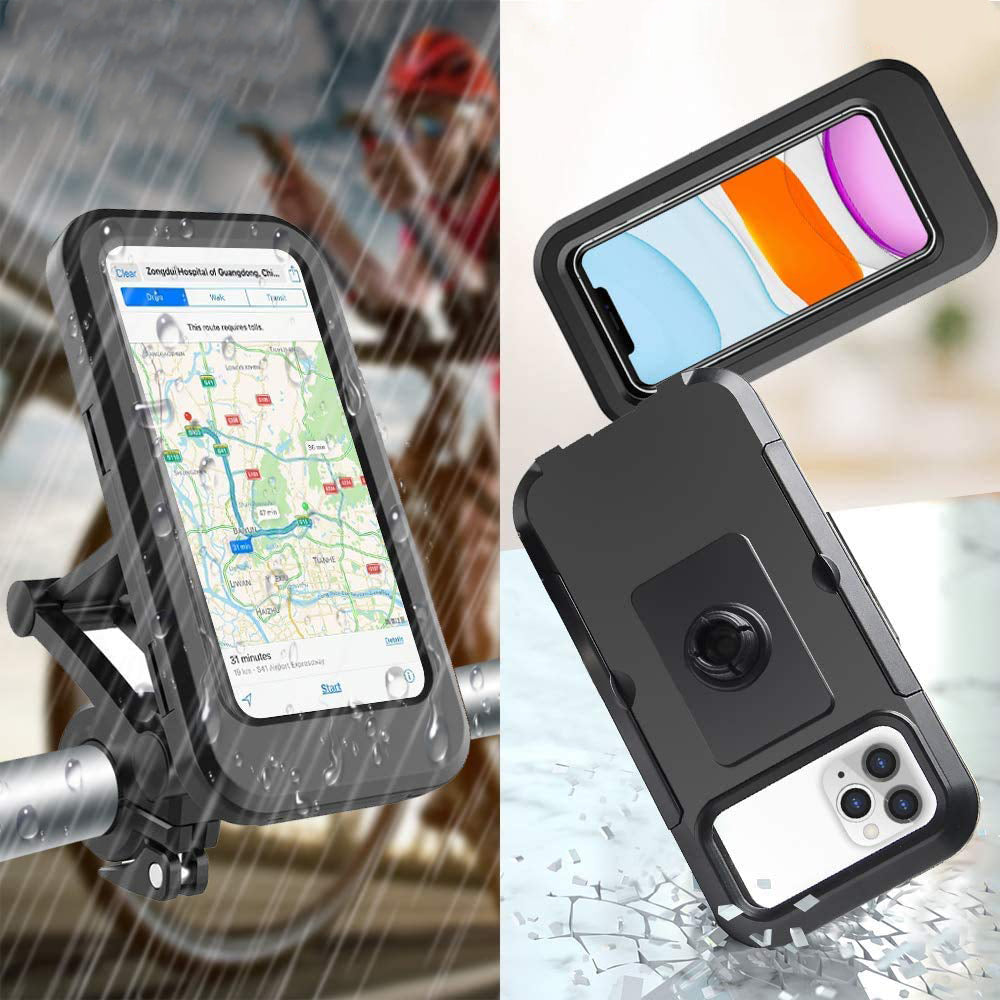 Soporte impermeable para teléfono móvil con pantalla táctil para bicicleta
