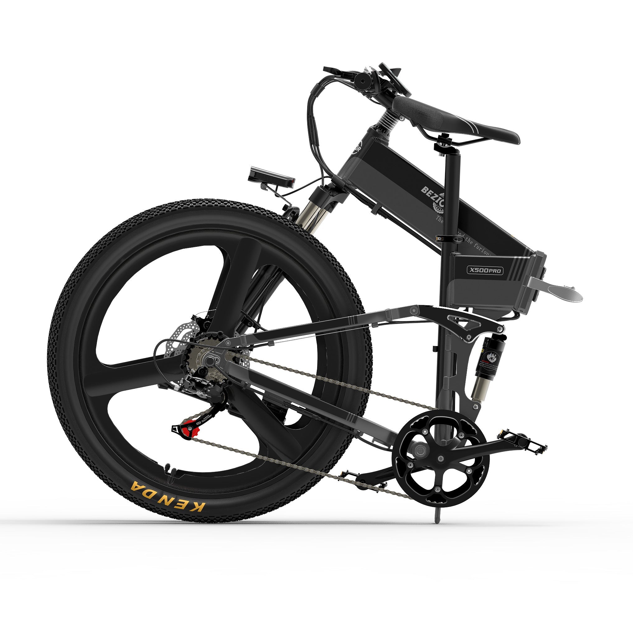 Bezior X500 Pro Integrated Tire Electric Mountain Folding Bike